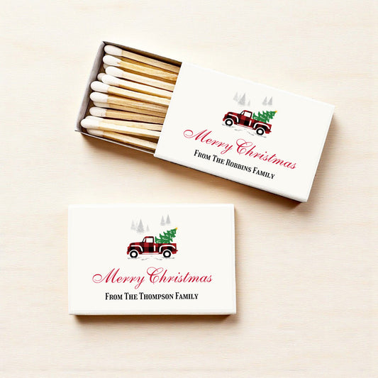 Red Pickup Truck Personalized Matches (Set of 50)