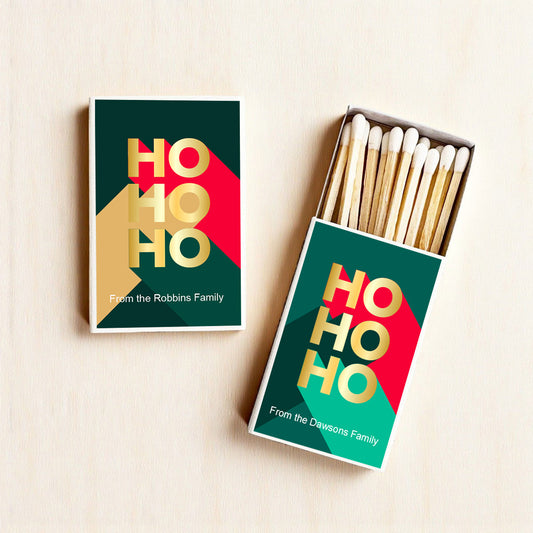Ho-Ho-Ho Personalized Matches (Set of 50)
