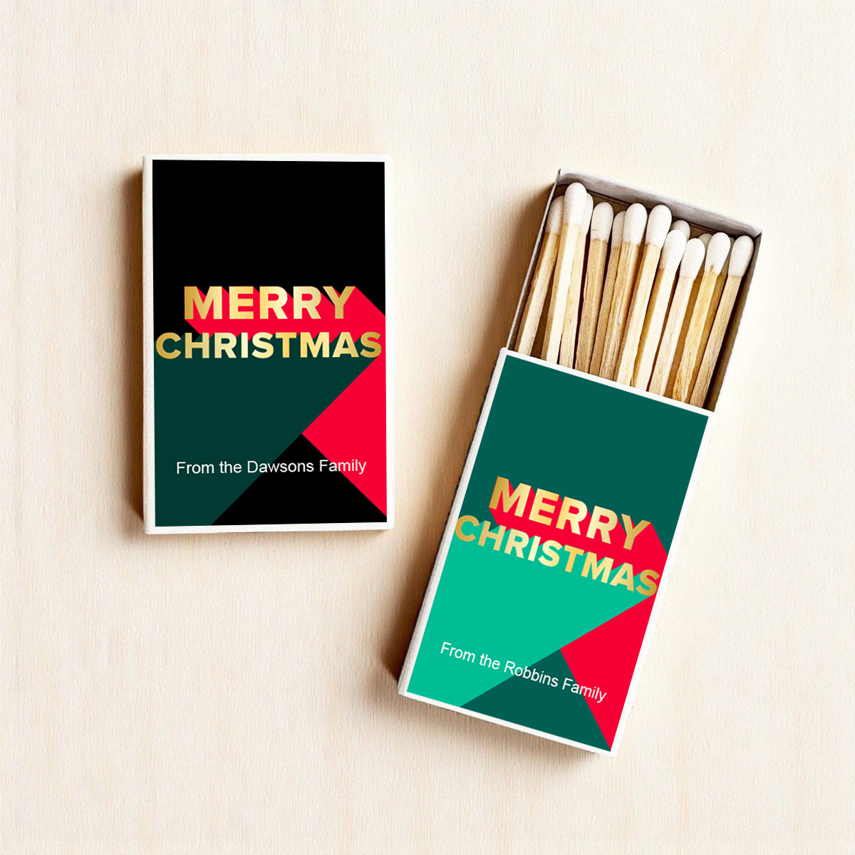 Merry Christmas Personalized Matches (Set of 50)