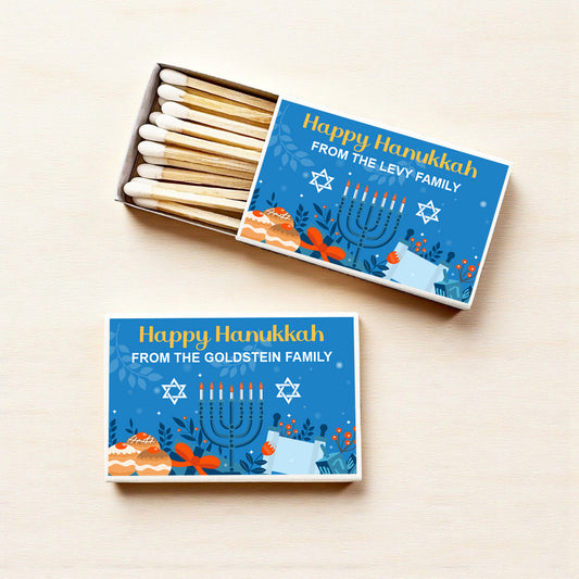 Happy Hanukkah Personalized Matches (Set of 50)