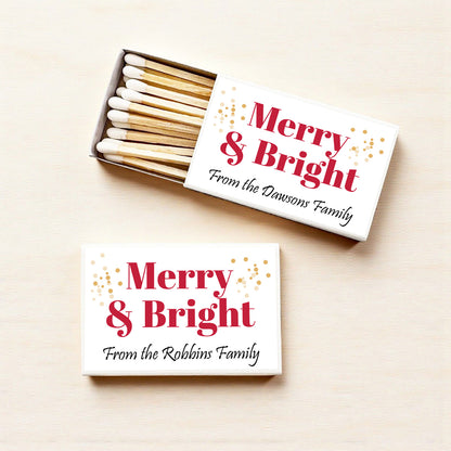 Merry & Bright Personalized Matches (Set of 50)