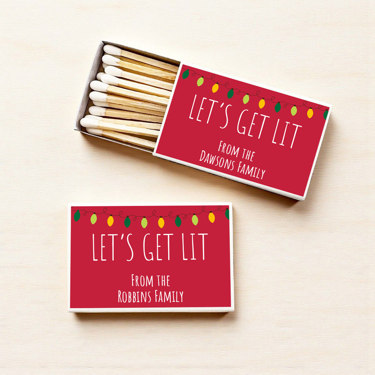 Let's Get Lit Personalized Matches (Set of 50)