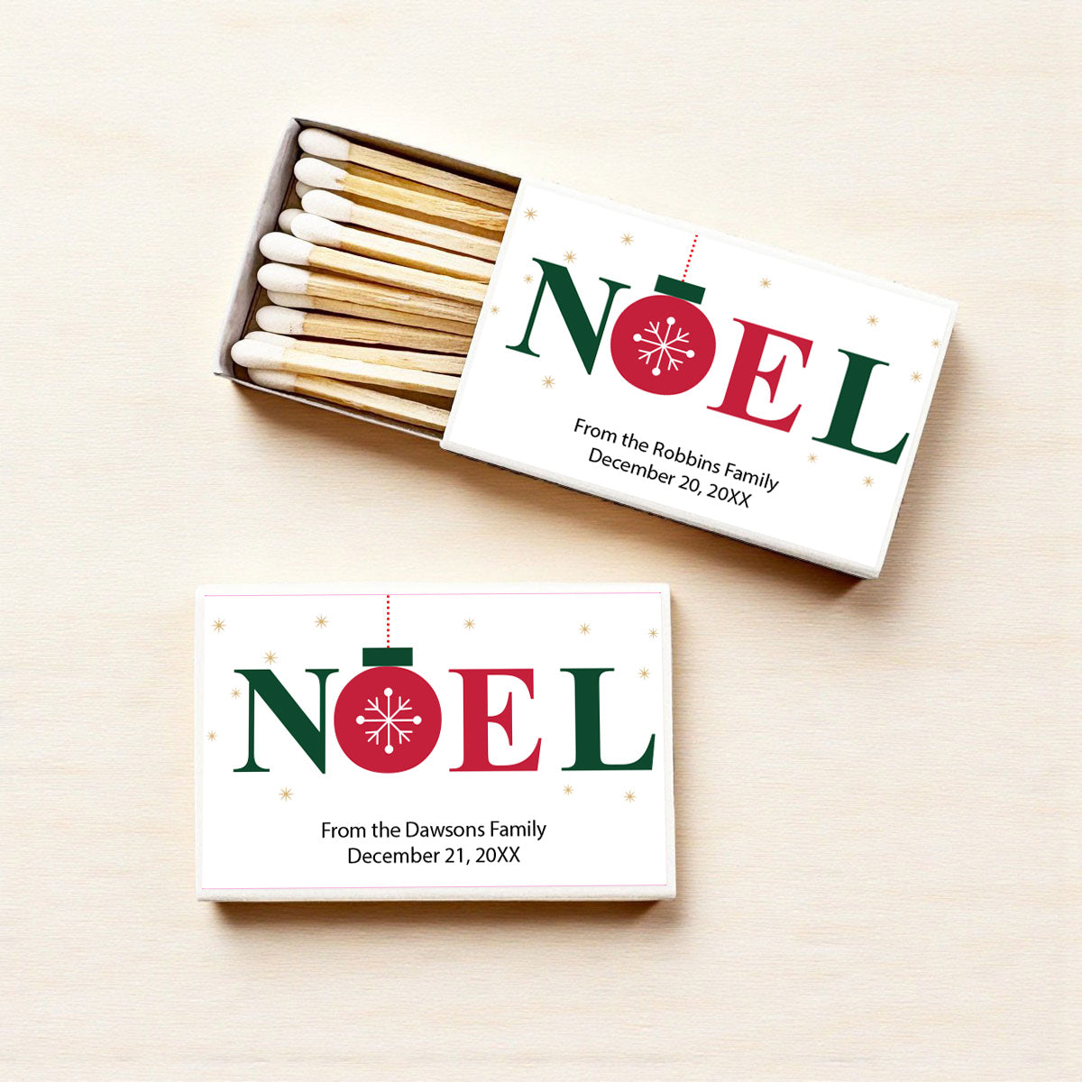Noel Personalized Matches (Set of 50)