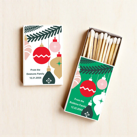 Christmas Ornaments Personalized Matches (Set of 50)