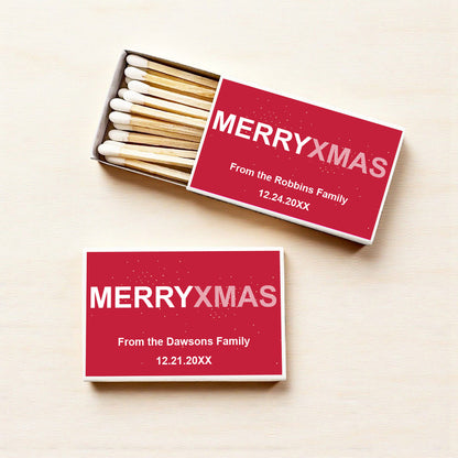 Merry Xmas Personalized Matches (Set of 50)
