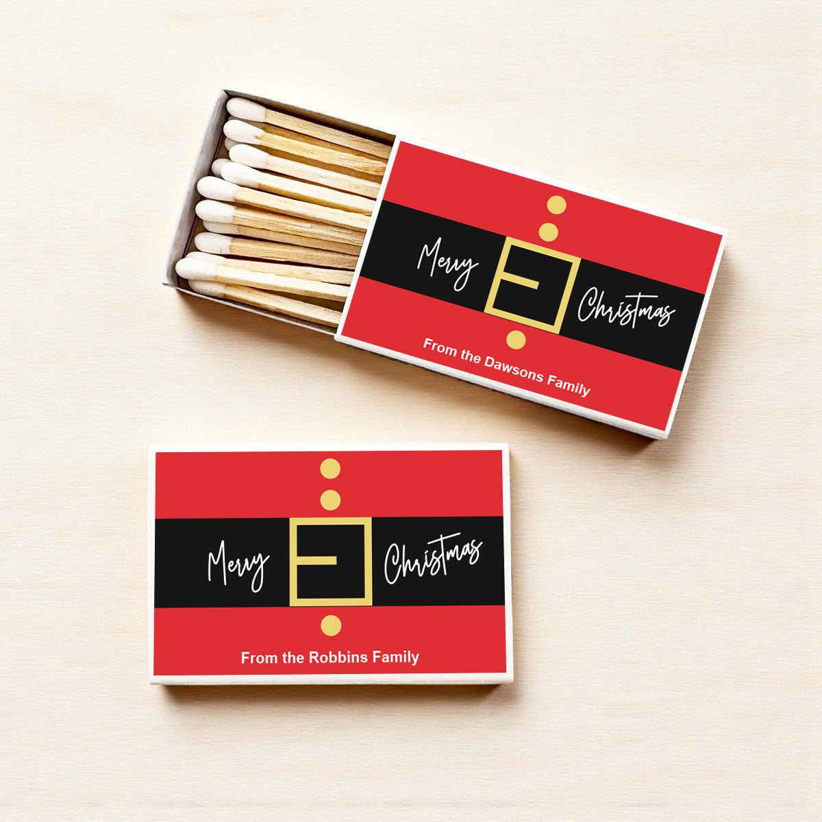 Merry Christmas Santa Personalized Matches (Set of 50)