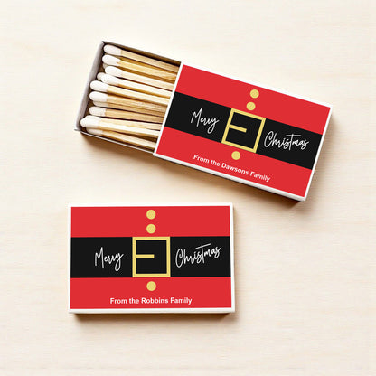 Merry Christmas Santa Personalized Matches (Set of 50)