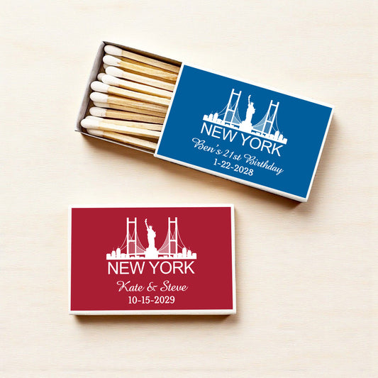 New York Personalized Matches (Set of 50)