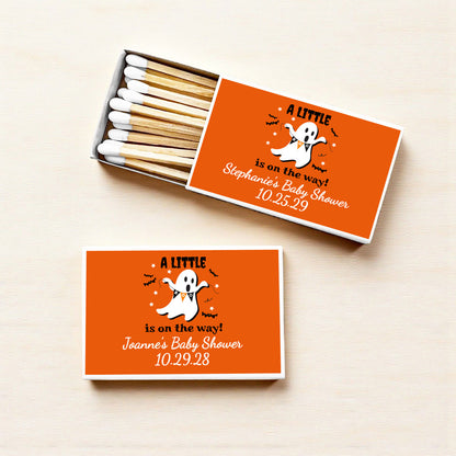 A Little Boo Is On The Way Personalized Matches (Set of 50)