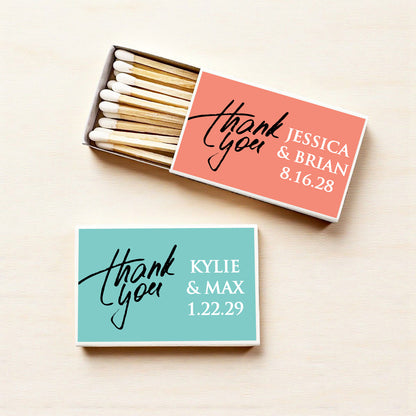 Thank You Personalized Matches (Set of 50)