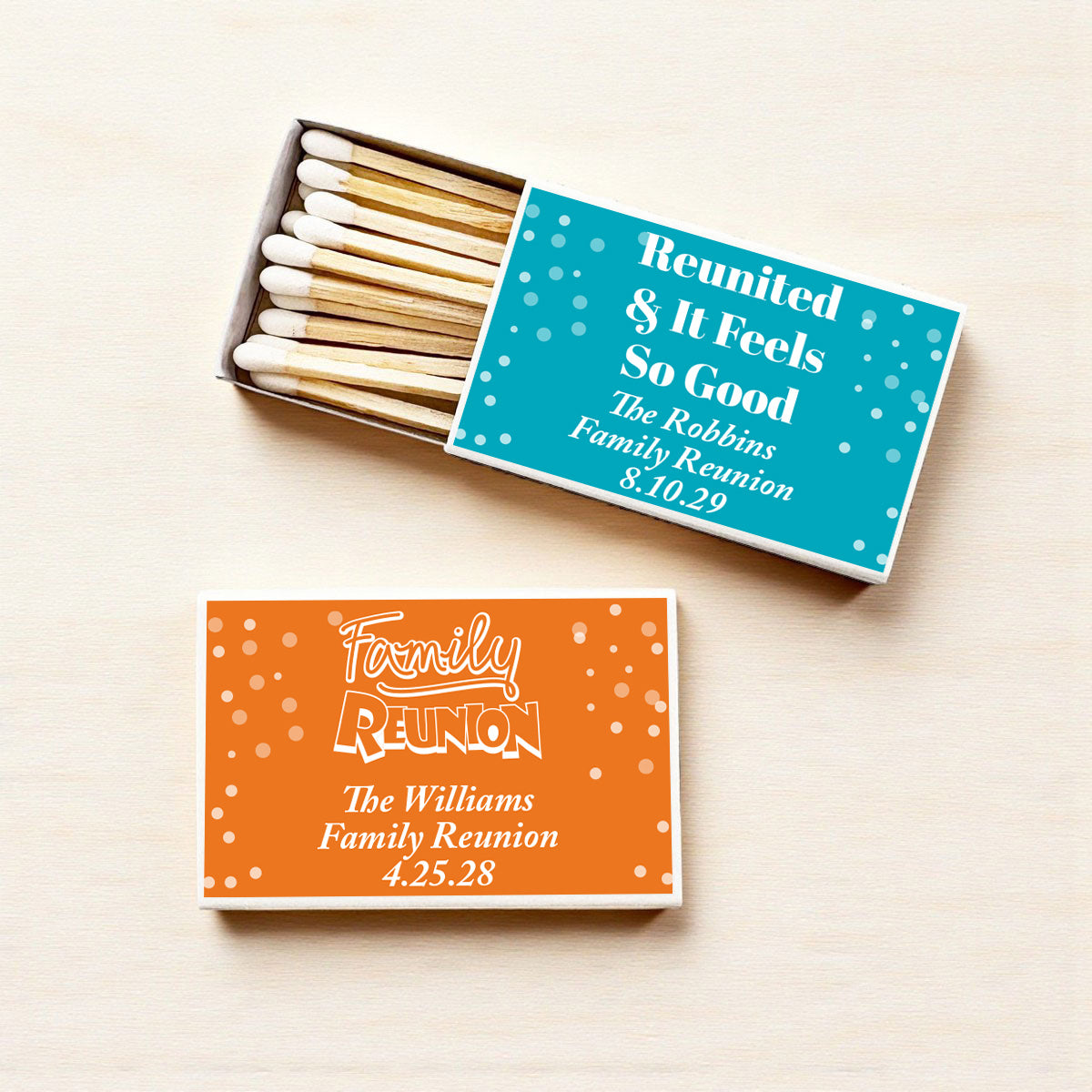 Family Reunion Personalized Matches (Set of 50)