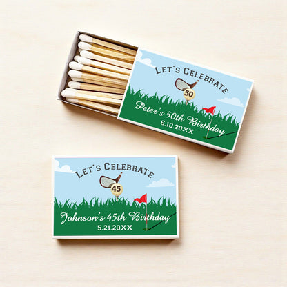Golf Birthday Party Personalized Matches (Set of 50)