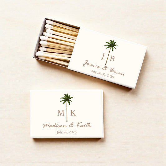 Palm Tree Monogram Personalized Matches (Set of 50)