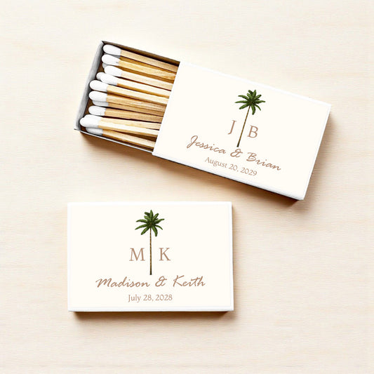 Palm Tree Monogram Personalized Matches (Set of 50)