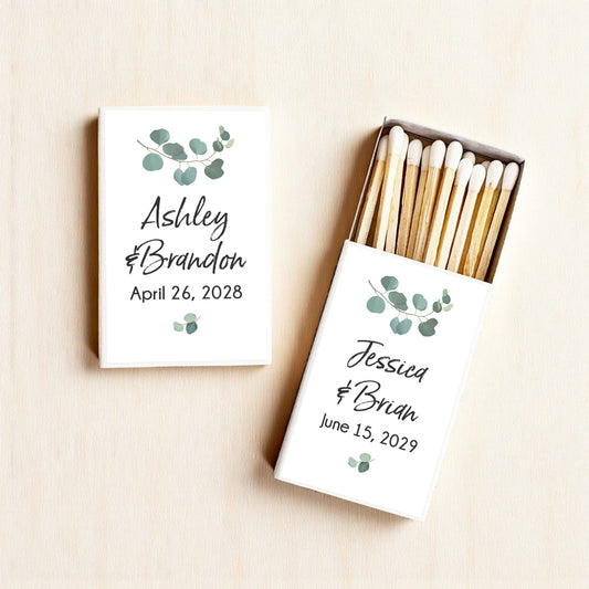 Eucalyptus Personalized Matches (Set of 50)