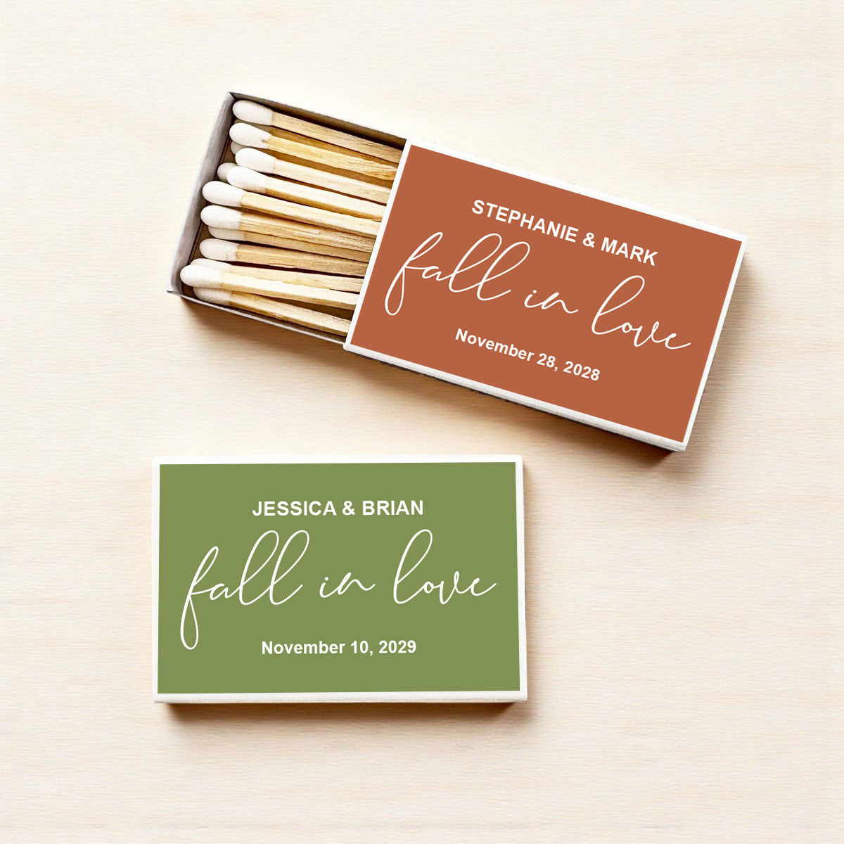 Fall In Love Personalized Matches (Set of 50)