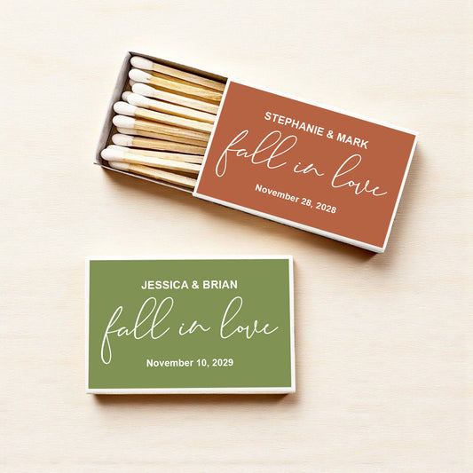 Fall In Love Personalized Matches (Set of 50)