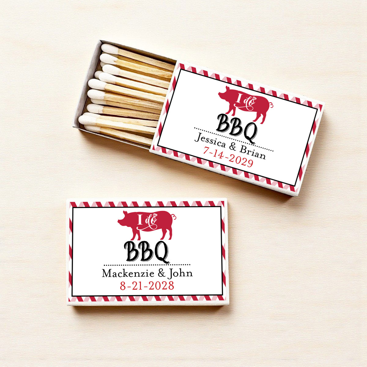 I Do BBQ Personalized Matches (Set of 50)