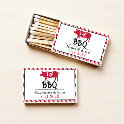 I Do BBQ Personalized Matches (Set of 50)