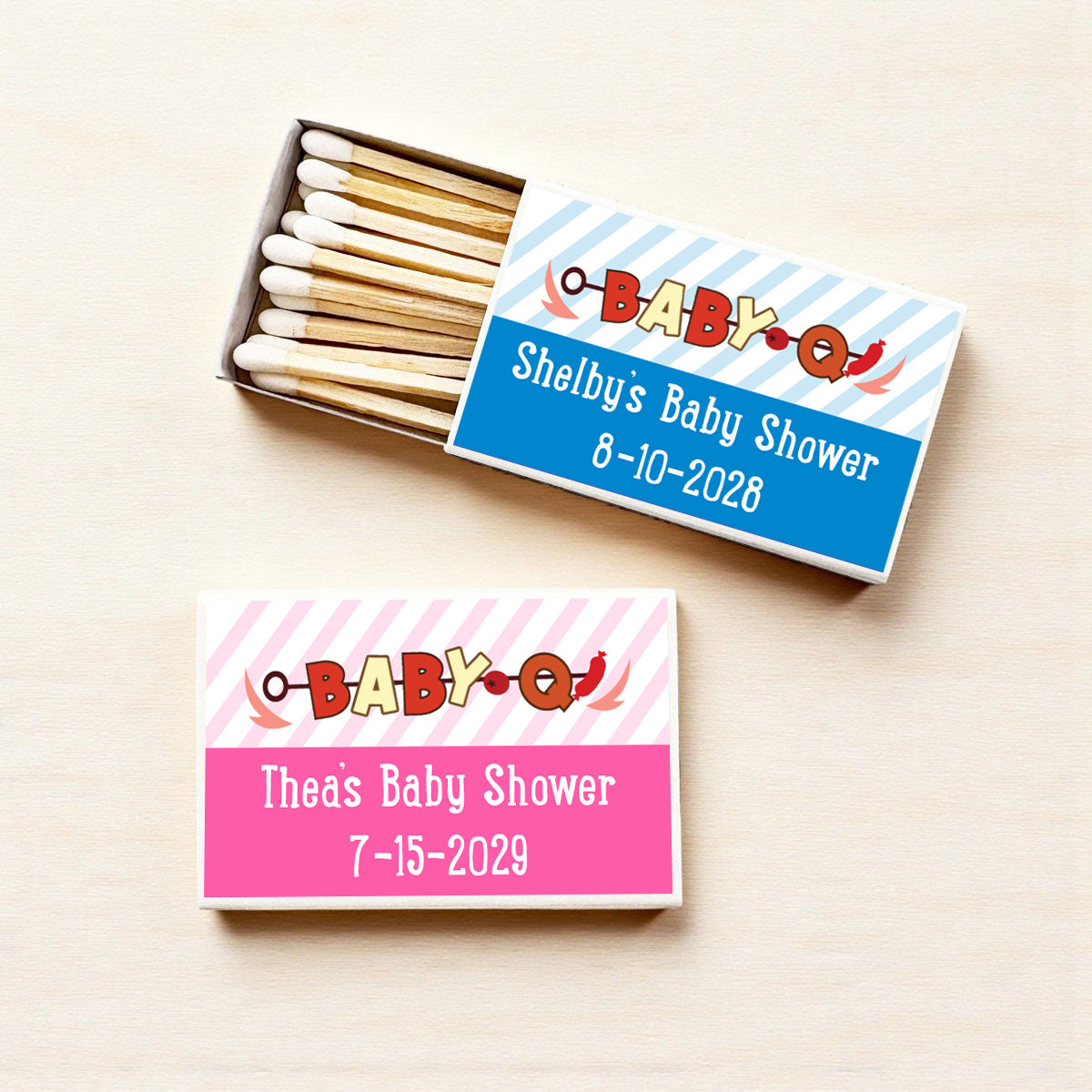Baby-Q Personalized Matches (Set of 50)