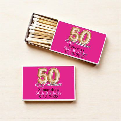 Age & Fabulous Personalized Matches (Set of 50)