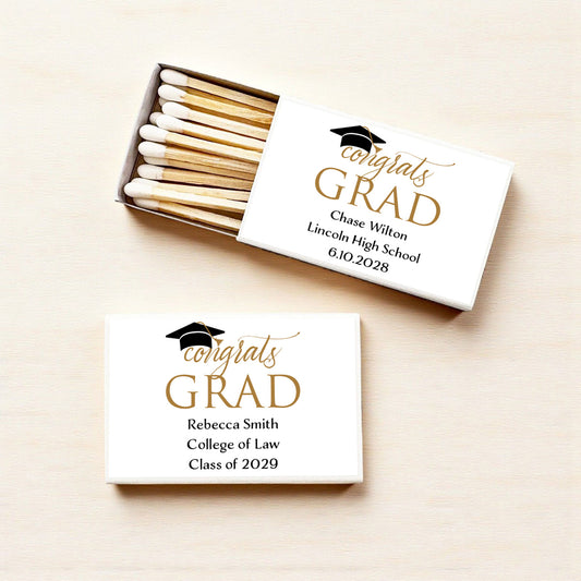 Congrats Grad Personalized Matches (Set of 50)