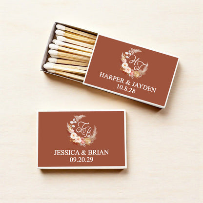 Fall Wreath Personalized Matches (Set of 50)