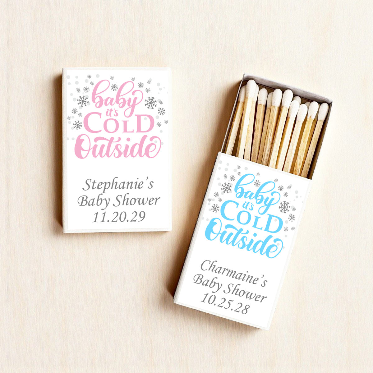 Baby It's Cold Outside Personalized Matches (Set of 50)