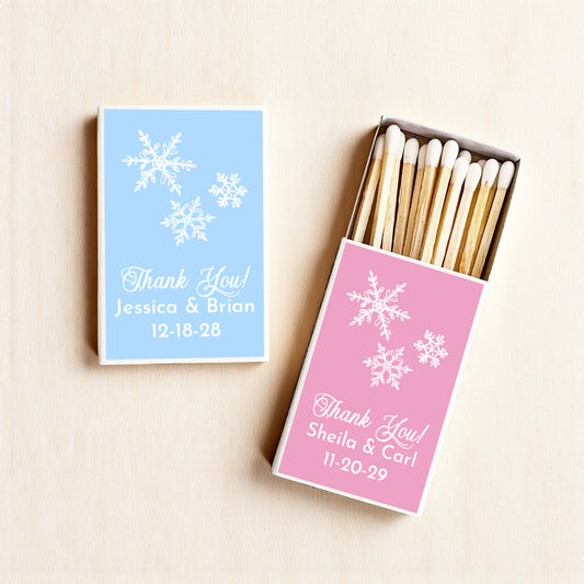 Snowflakes Personalized Matches (Set of 50)