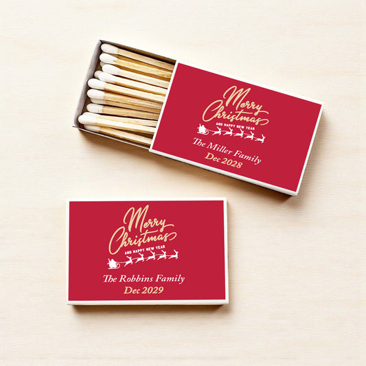 Merry Christmas Personalized Matches (Set of 50)