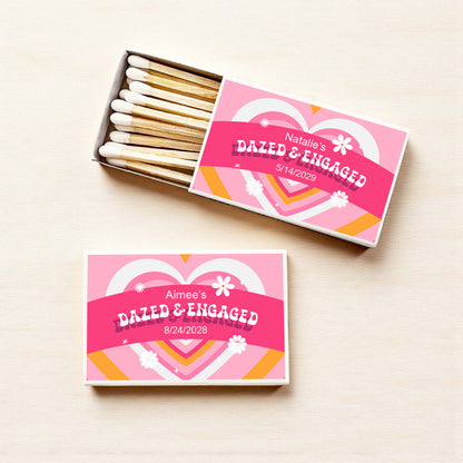 Dazed And Engaged Personalized Matches (Set of 50)