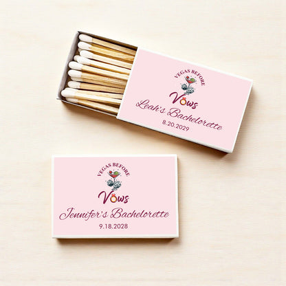 Vegas Before Vows Personalized Matches (Set of 50)