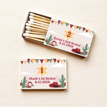 Wild West Birthday Rodeo Personalized Matches (Set of 50)