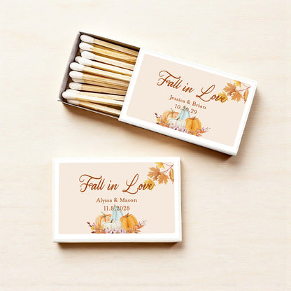 Fall Pumpkin Boho Personalized Matches (Set of 50)