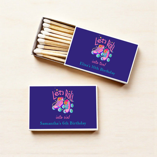 Let's Roll Into Birthday Personalized Matches (Set of 50)