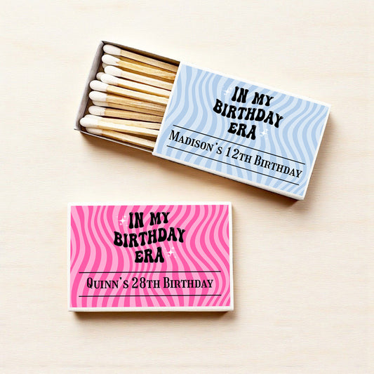 In My Birthday Era Personalized Matches (Set of 50)
