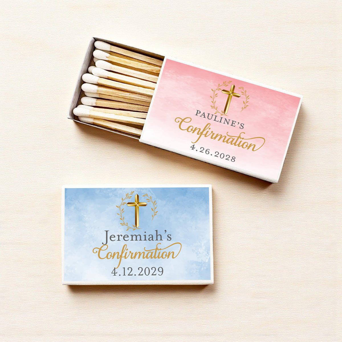Confirmation Personalized Matches (Set of 50)