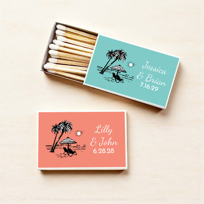 Beach Personalized Matches (Set of 50)