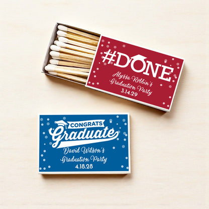 Graduation Personalized Matches (Set of 50)