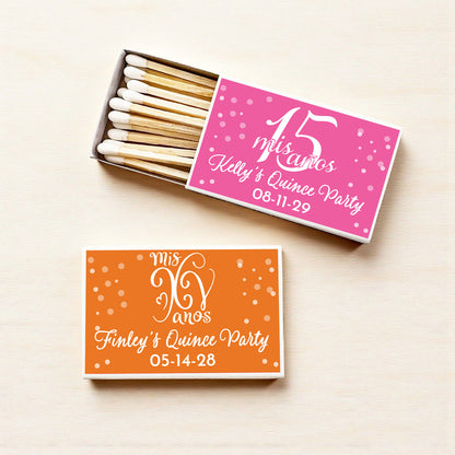 Quinceañera Personalized Matches (Set of 50)