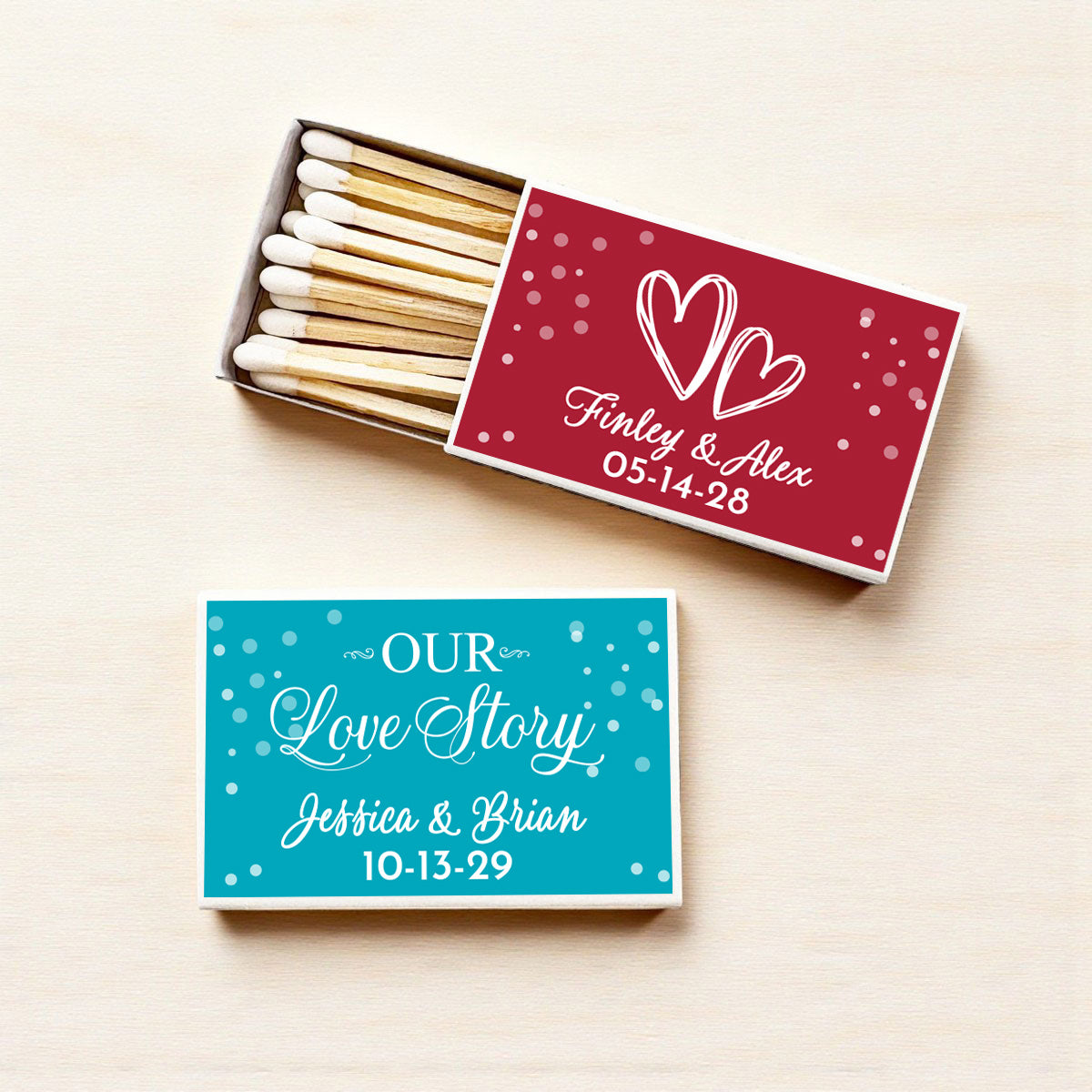 Wedding Personalized Matches (Set of 50)