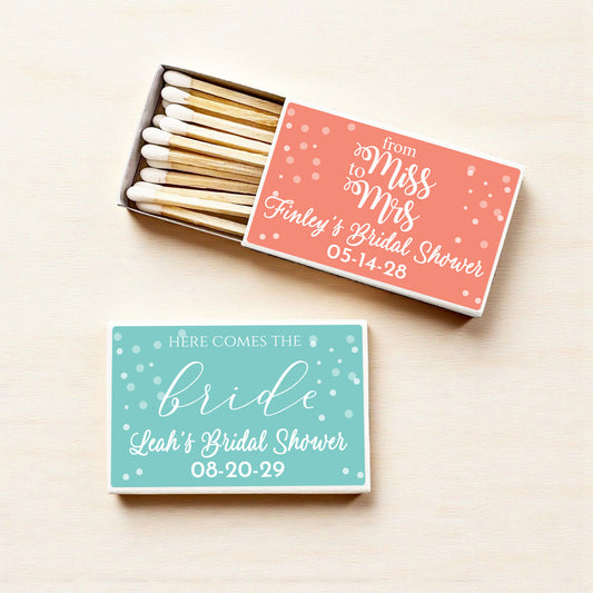 Bridal Shower Personalized Matches (Set of 50)