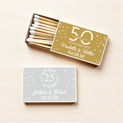 Anniversary Personalized Matches (Set of 50)