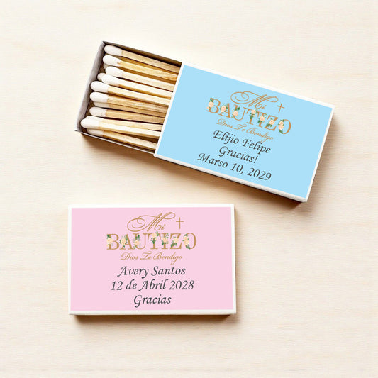 Mi Bautizo Personalized Matches (Set of 50)