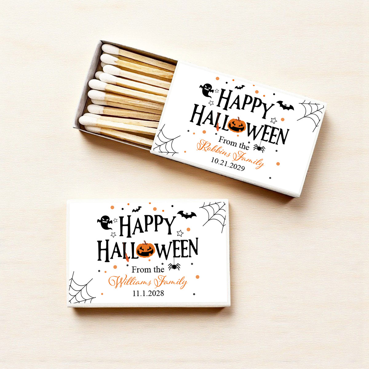 Happy Halloween Personalized Matches (Set of 50)