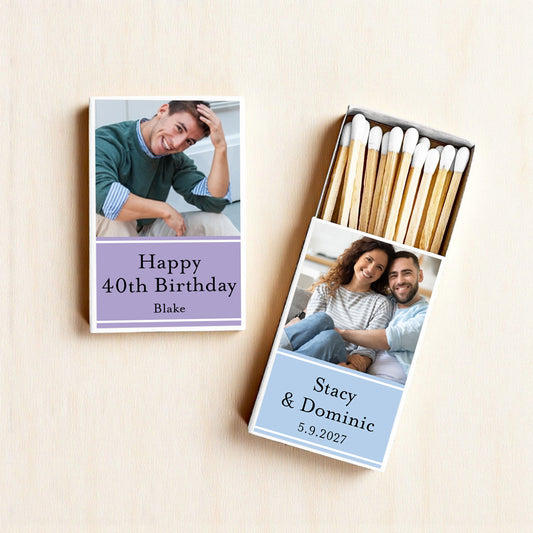 Classic Photo Personalized Matches (Set of 50)