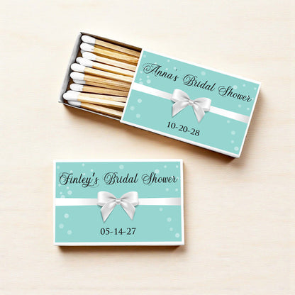 Tiffany Bow Personalized Matches (Set of 50)