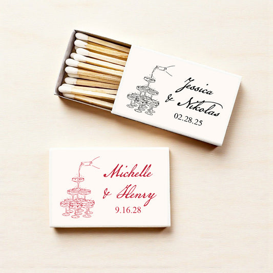 Champagne Tower Personalized Matches (Set of 50)