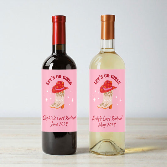 Cowgirl Personalized Wine Labels (Set of 12)