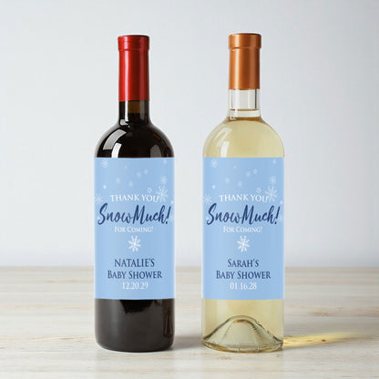 Thank You Snow-Much! Personalized Wine Labels (Set of 12)